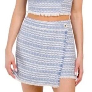 House of Harlow tweed mini skort 4 small blue